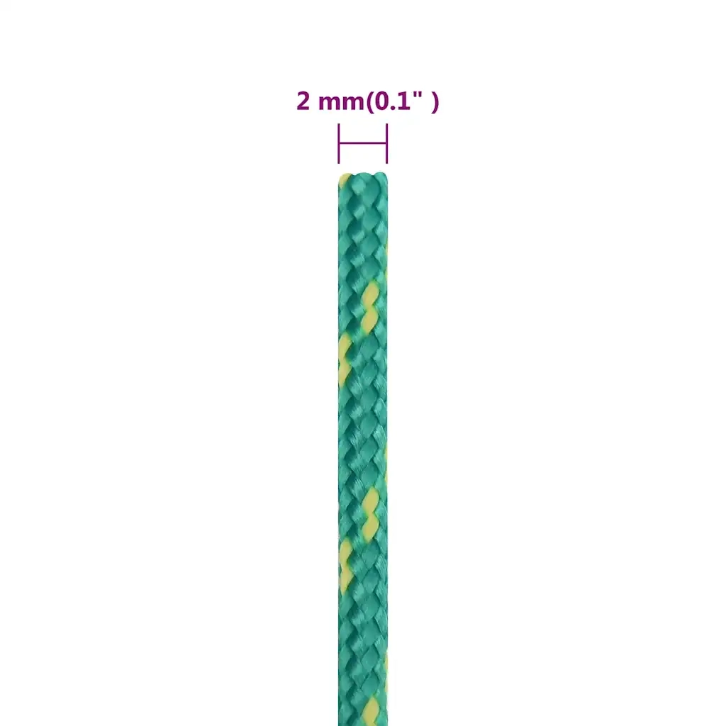 Corda | Fune per barca Verde 2 mm 250 m in Polipropilene