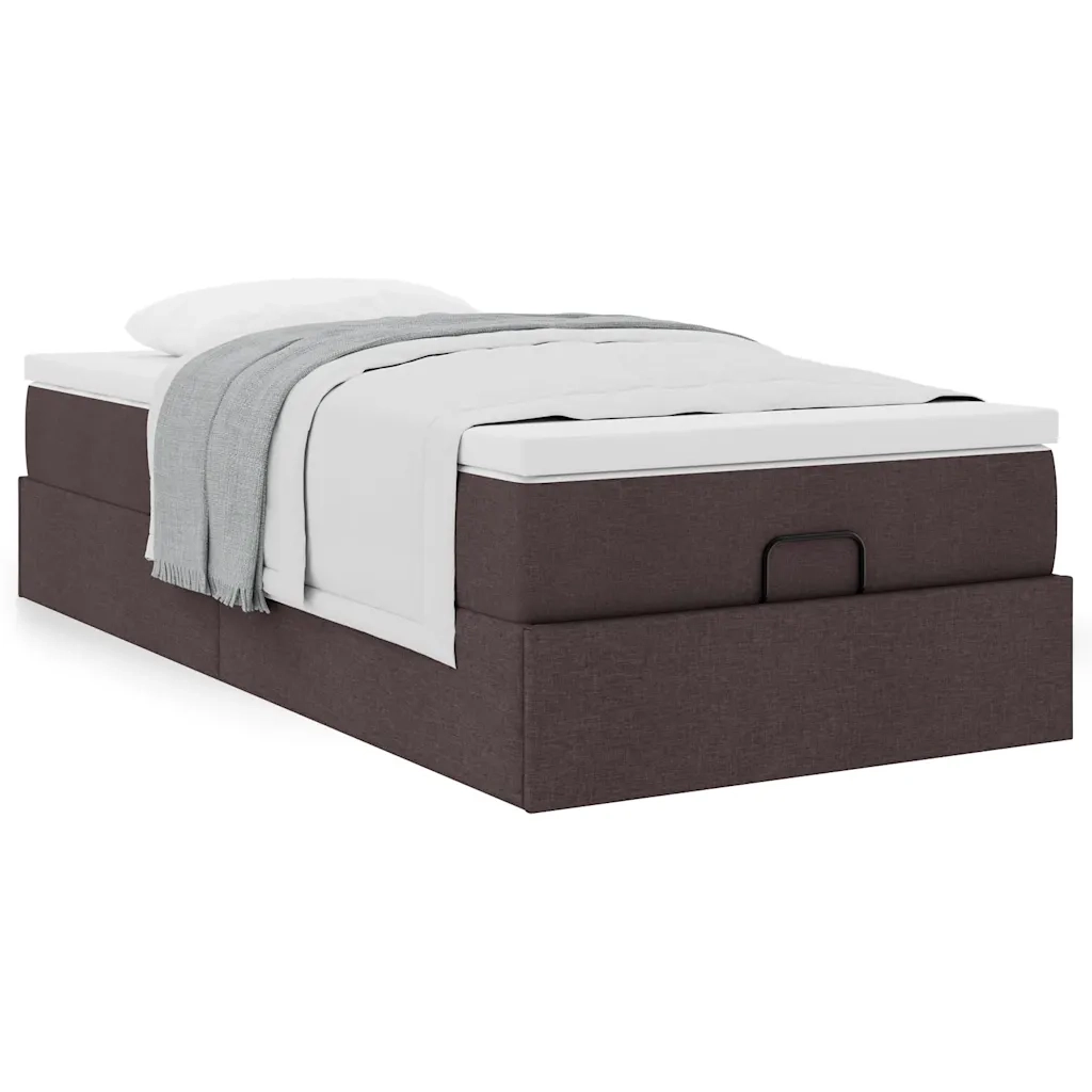 Struttura Letto Pouf con Materasso 100x200 cm in Tessuto 3311088