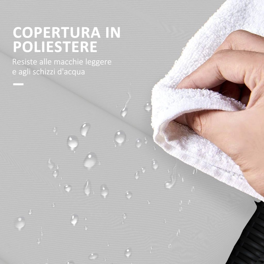 Cuscino per Lettino Prendisole ¨C Xylo ¨C Tessuto Grigio Chiaro con Lacci