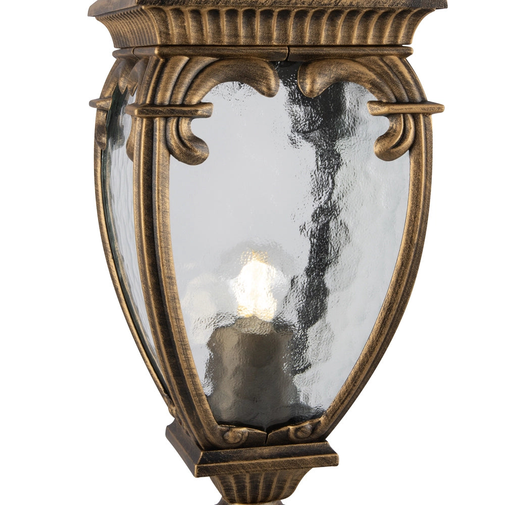 Lampada Da Terra Classica Da Esterno Alluminio Oro 1 Lucec E27 60W Ip44
