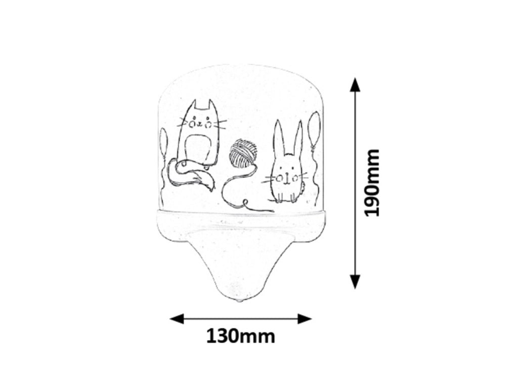 Applique bimbi Rabalux Cathy multicolore E14 con spina