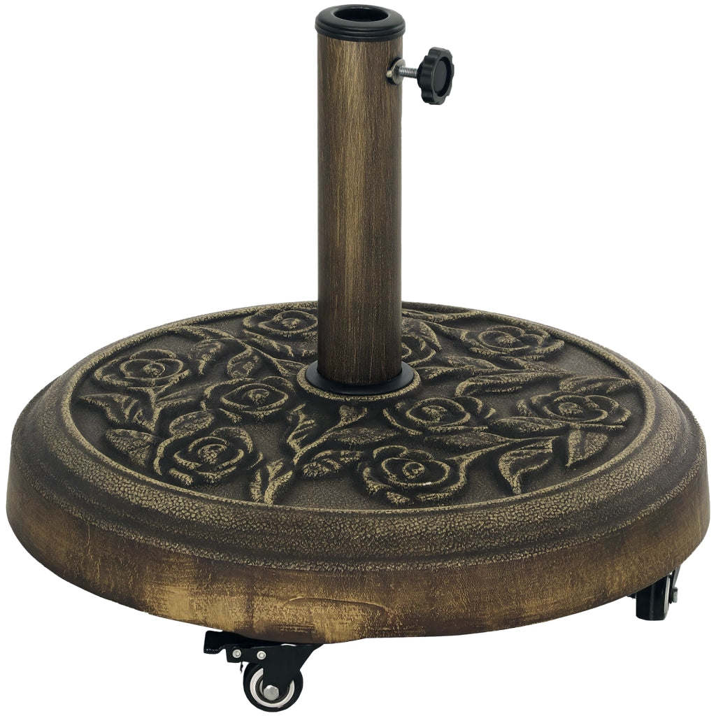 Base per Ombrellone con Ruote ¨C Minimal ¨C Bronce ?49x42 cm