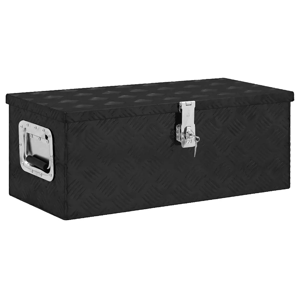 Contenitore Portaoggetti Nero 70x31x27 cm in Alluminio CFW7835851