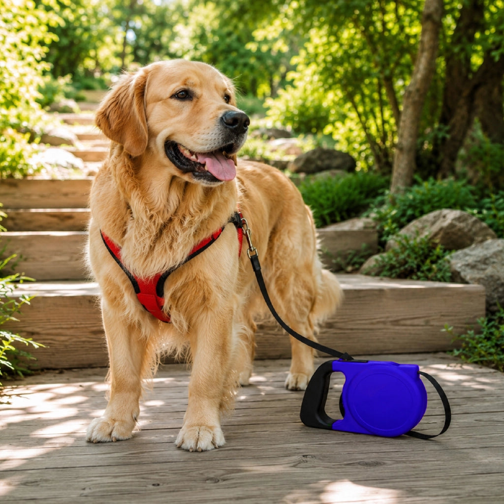 Set 3 Guinzagli Estensibili per Cani con Sistema Retrattile e Pulsante di Blocco – Disponibile da 5 m fino a 20 kg o da 8 m fino a 30 kg  Blu - 8Metri-30Kg