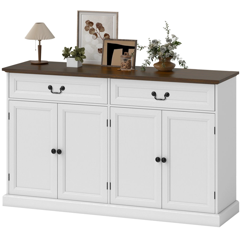 Credenza ¨C zephmum ¨C bianco e marrone 140x40x85cm