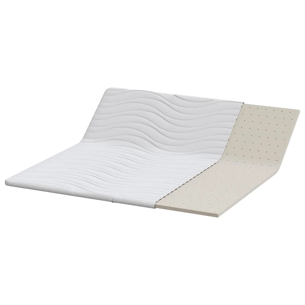 Topper per materasso Bianco 200 x 200 cm Tessuto a maglia 4106422