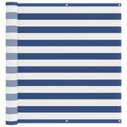 Schermo da balcone | Paravento da Balcone Blu e Bianco 110 x 800 cm Tessuto Oxford