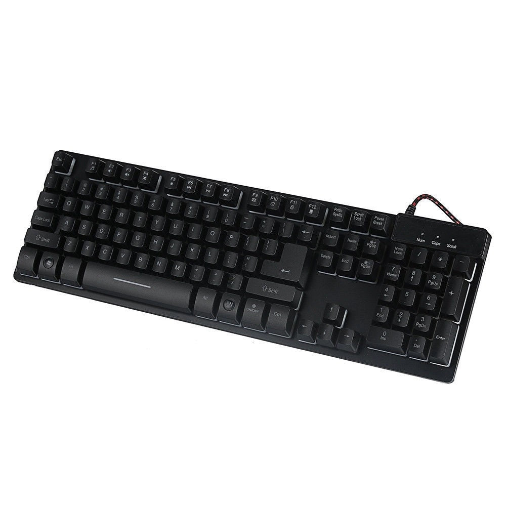 Trade Shop - Tastiera Per Pc Computer Keyboard Usb Retroilluminata A Led Multicolor -