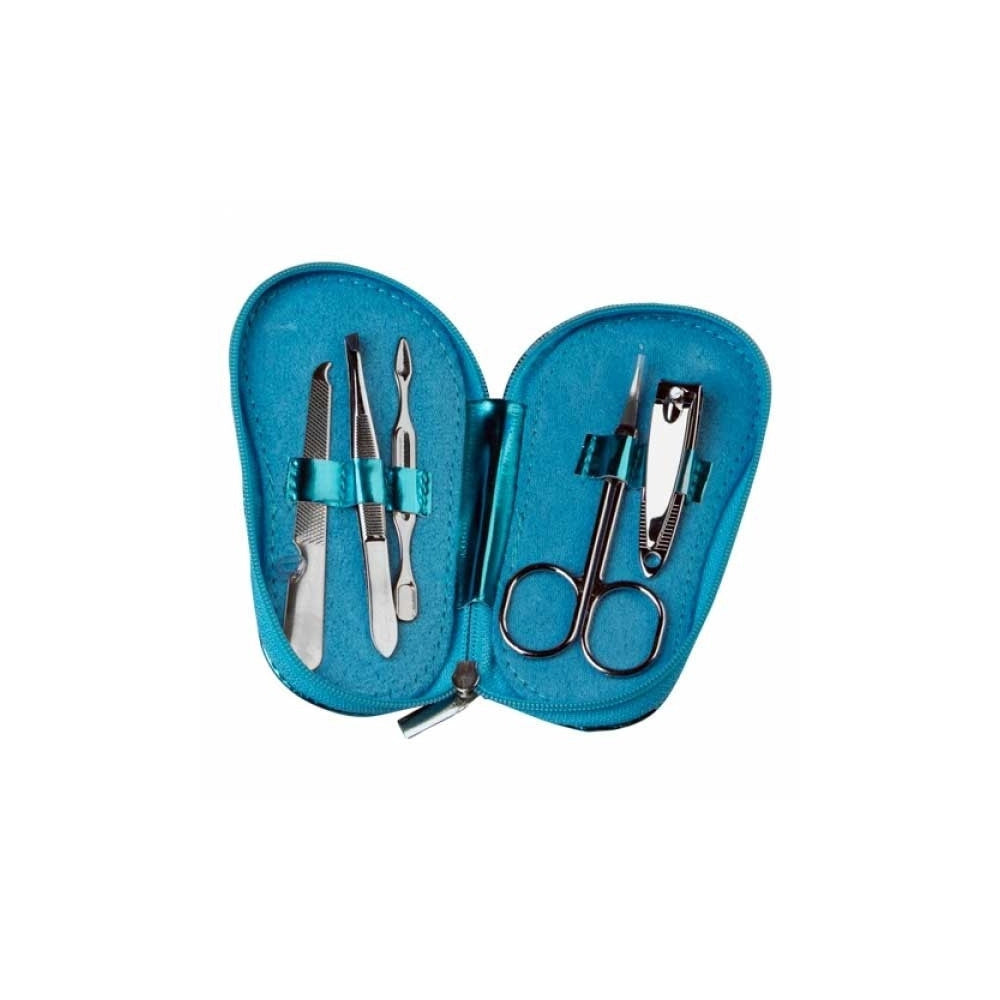 Trade Shop - Set Per Manicure E Pedicure 5 Pezzi Flip Flop In Astuccio Pvc Beach Slipper -
