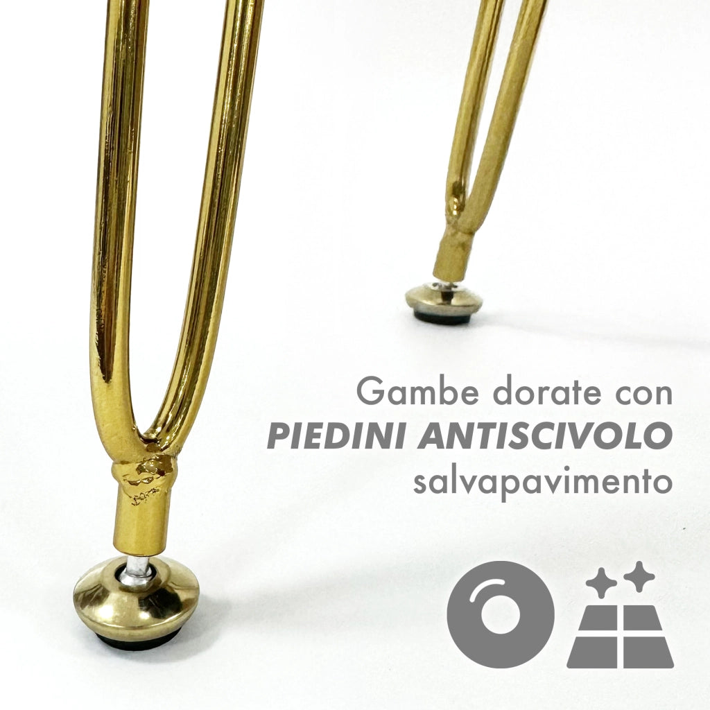 Pouf Rotondo In Velluto Con Contenitore Portaoggetti Sgabello Toeletta Trucco Tavolino Caffè Ripiano Legno Salotto Poggiapiedi Con Gambe Color Oro Petrolio