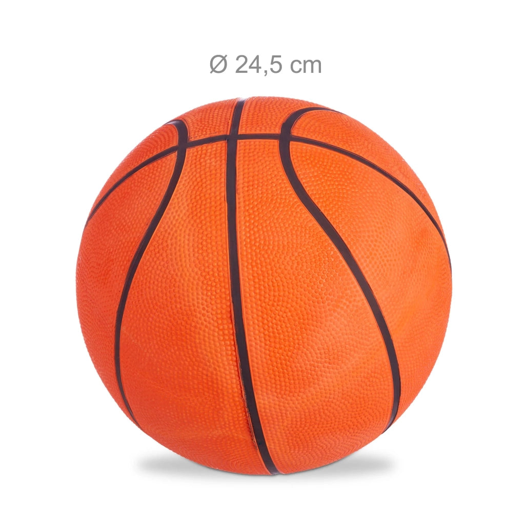 Pallone da basket taglia 7 pratico per interno ed esterno 77 cm in gomma arancione 13_0004257