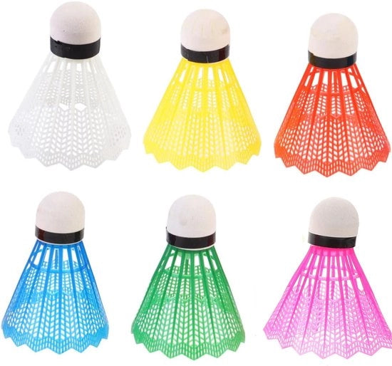 6 x pallavolo shuttlecock - shuttlecock colorati - pallavolo in plastica - adatto per allenamento sportivo e sport all'aperto - leggero - stabile e resistente