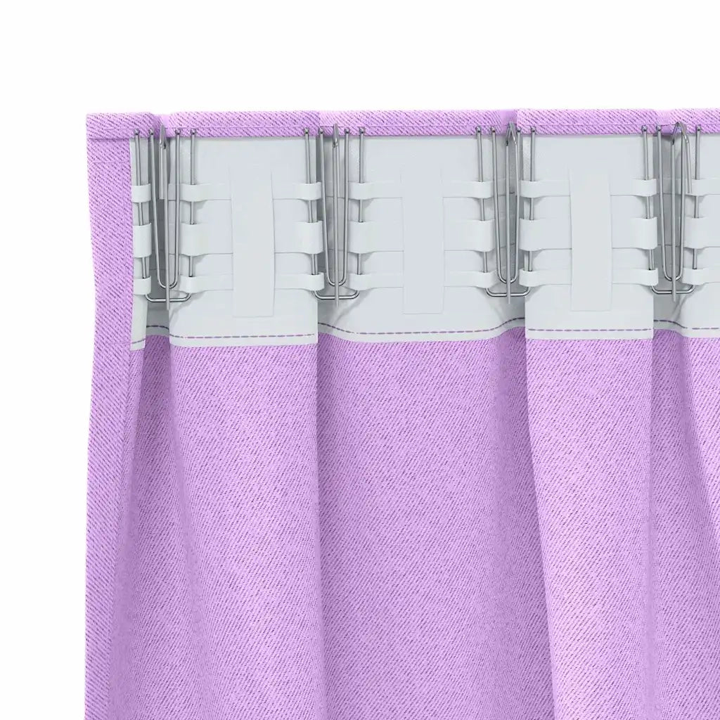 Tende Blackout con Anelli 2 pcs Viola 175 x 140 cm Poliestere 4107489