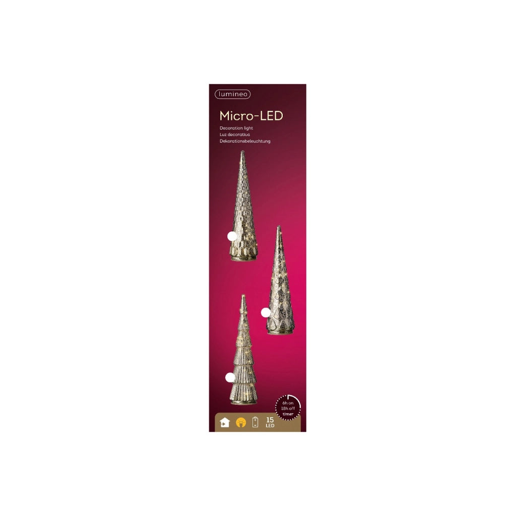 Dec. Albero verde Vt c/led bianco caldo ass d9x33cm