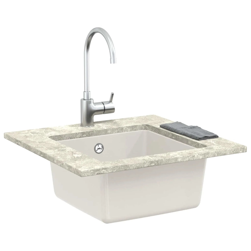 Lavello Bianco 430 x 460 mm 80% Quarzo e 20% Resina