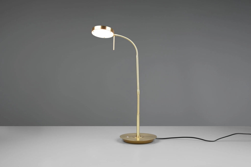 MONZA LAMPADA DA STUDIO LED 12W 1400lm, 2300+3000+4000K CON 2 SNODI FLESSIBILIOTTONE SATINATO DIMMERABILE H.57CM