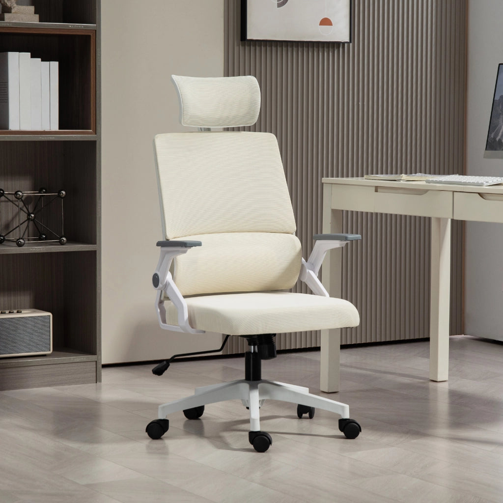 Sedia da ufficio regolabile ¨C zephmum ¨C beige 60x61x121.5 cm