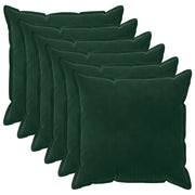 Federa 6 pcs HOUTEN Verde Scuro 60 x 60 cm Velluto 920668