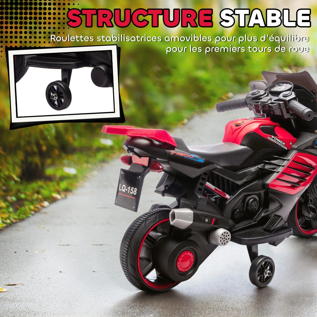 Auto elettrica per bambini ¨C zephmum ¨C 6V, rosso, luci e suoni