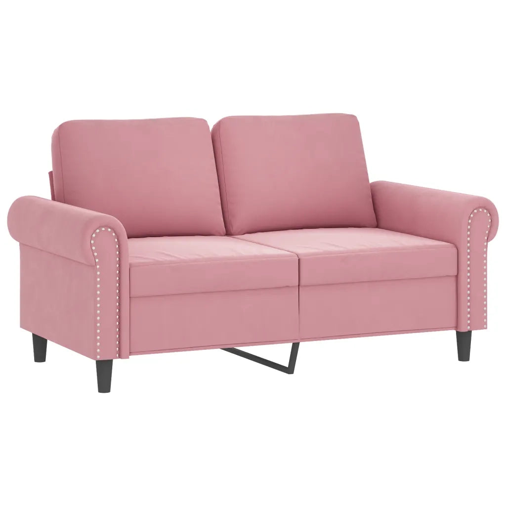 Set di Divani 3 pz con Cuscini Rosa in Velluto 3202193