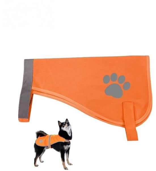 Vestibilità di sicurezza per cani, sicurezza per cani, giacca di sicurezza, vestibilità di sicurezza per cani, vestibilità di sicurezza, per passeggiate notturne, avventura all'aperto, guida delle ruote, addestramento e compagnia (arancione)
