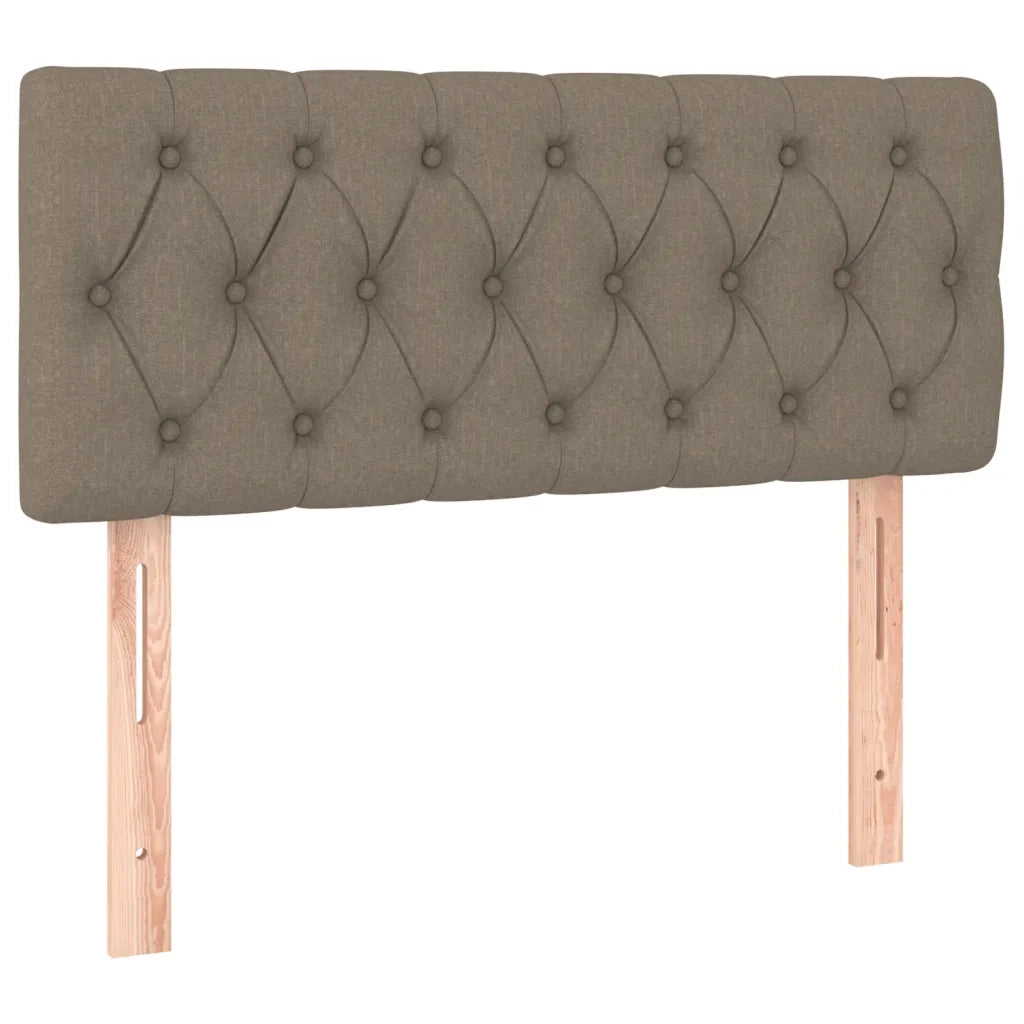 Letto a Molle con Materasso e LED Tortora 90x190 cm in Tessuto 3133361