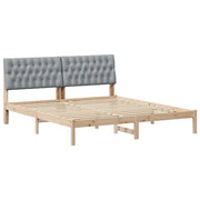 Letto matrimoniale | Letto per adulti | Letto con Testiera Rivestita con testiera Marrone 180 x 200 cm