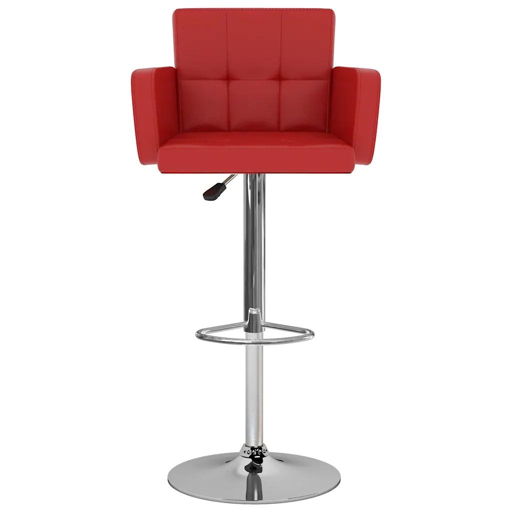 Sgabelli da Bar 2 pz Rossi in Similpelle 323655
