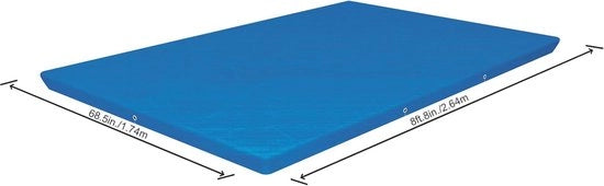 Pavimento per piscine - blu - 2,64 m x 1,74 m x 61 cm
