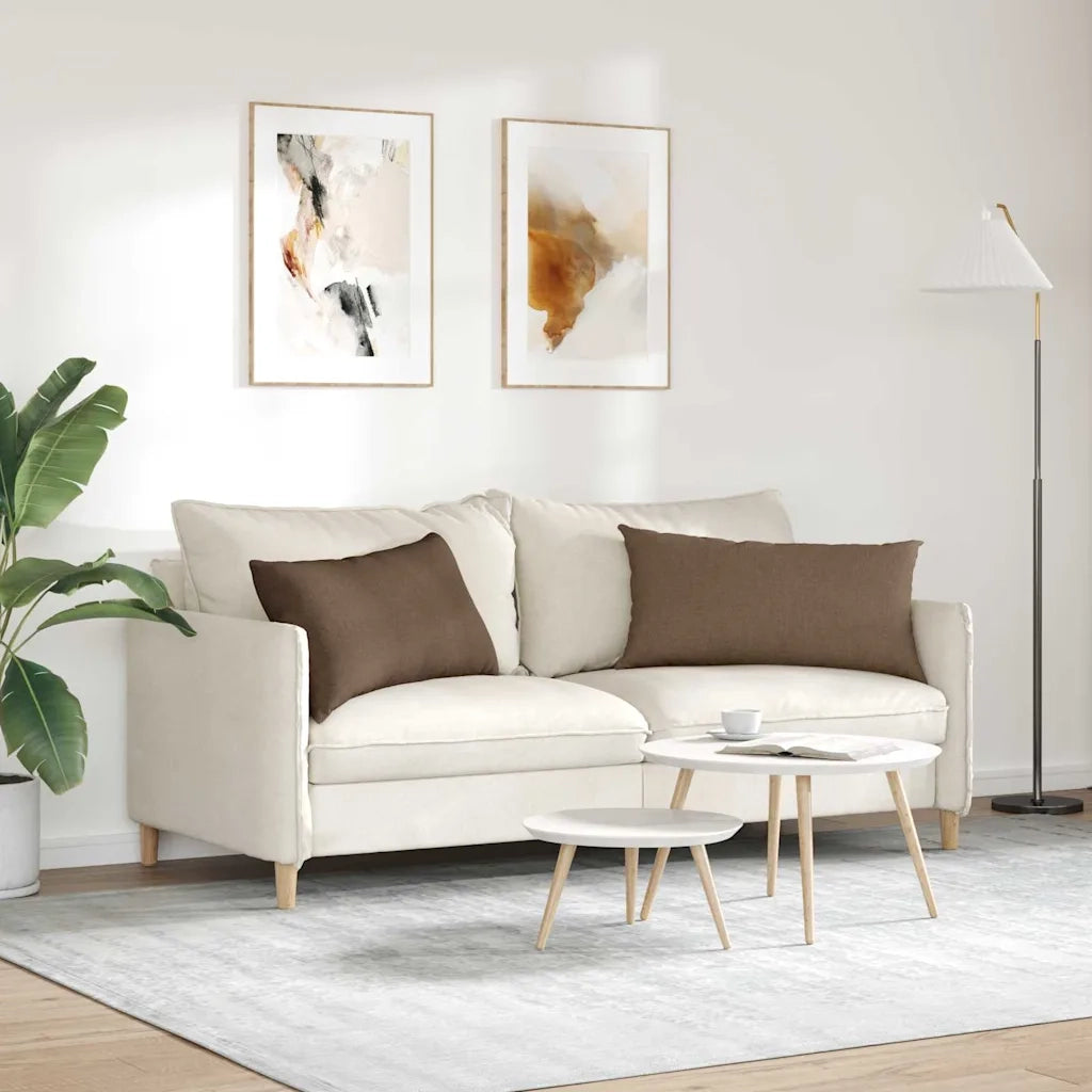 Cuscini da Divano 2 pcs Marrone 80 x 40 cm Tessuto 42013700