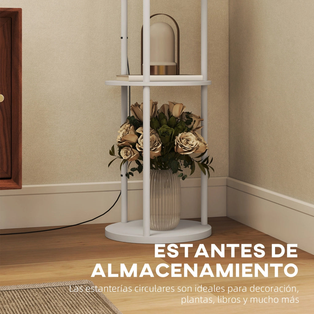Lampada da terra con ripiani ¨C Minimal ¨C 3 temperature colore telecomando bianco