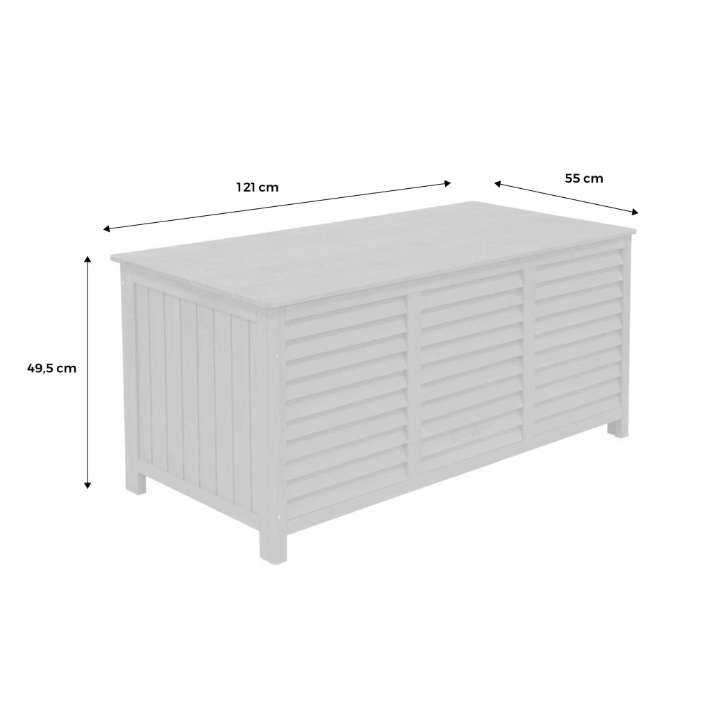 Cassapanca in legno di abete 330l, grigio