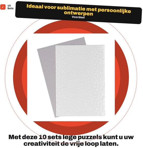 Puzzle a Sublimazione in Bianco - A4 Formato - 120 Pezzi - Ideale Scelta per Fai da Te - Regalo Perfetto per Feste e Celebrazioni
