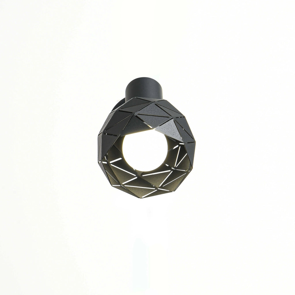 Applique Reus nera 1 luce E14 metallo Light Prestige