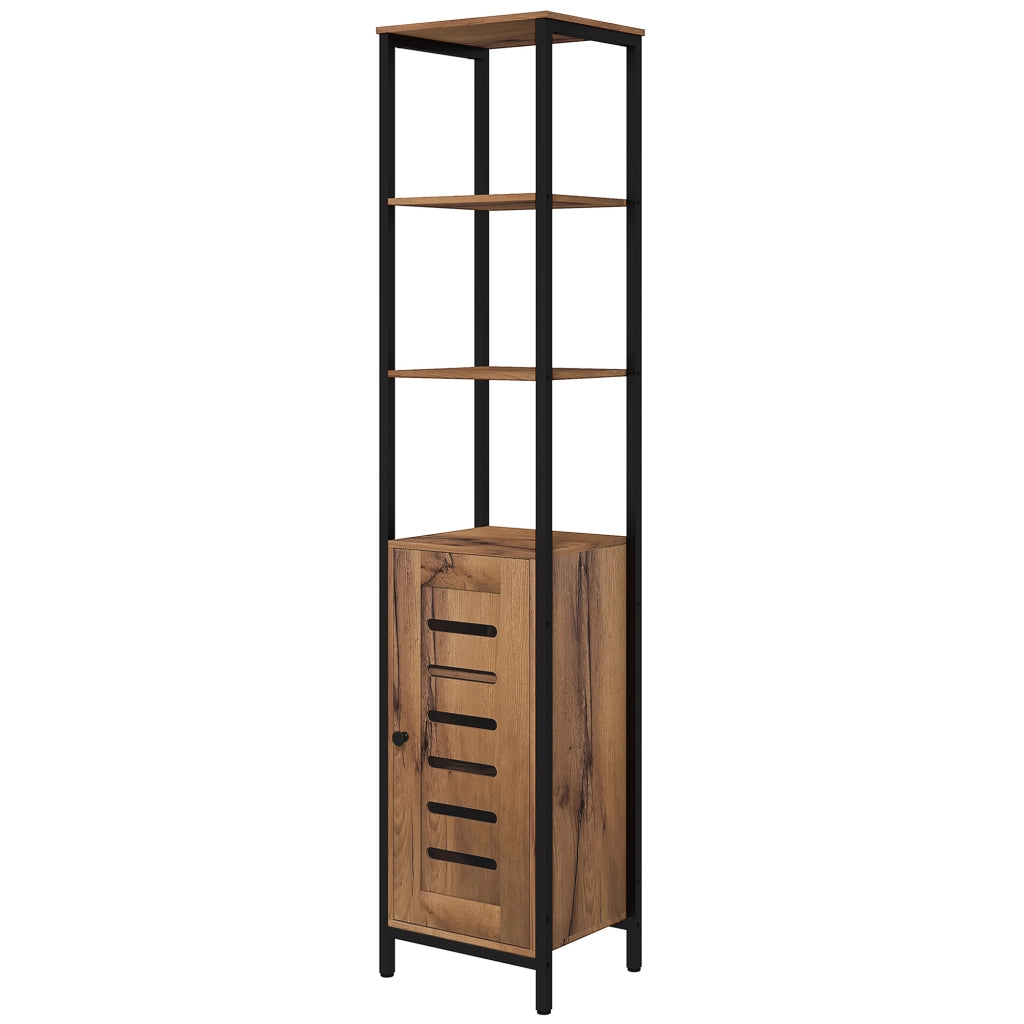Colonna Bagno Industriale ¨C Zephmum ¨C Marrone Rustico 3 Ripiani Regolabili