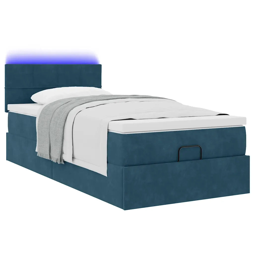 Struttura Letto Pouf con Materasso 100x200 cm Velluto 3312606