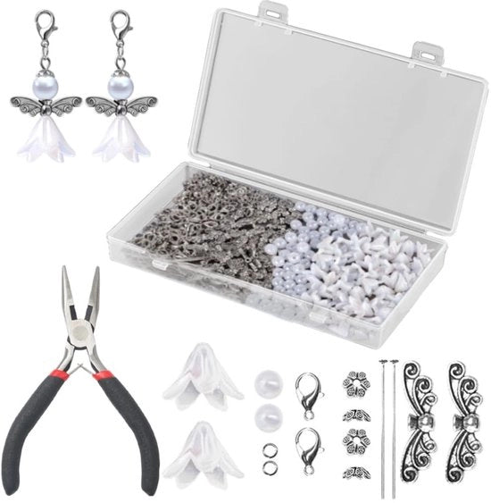Accessori per chiavi - 350 pezzi - Accessori per matrimoni - Legering - Argento/Bianco - Materiale robusto - Accessori per chiavi