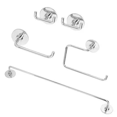 Set accessori a muro 5 pezzi in acciaio cromato e viti incluse  Idea