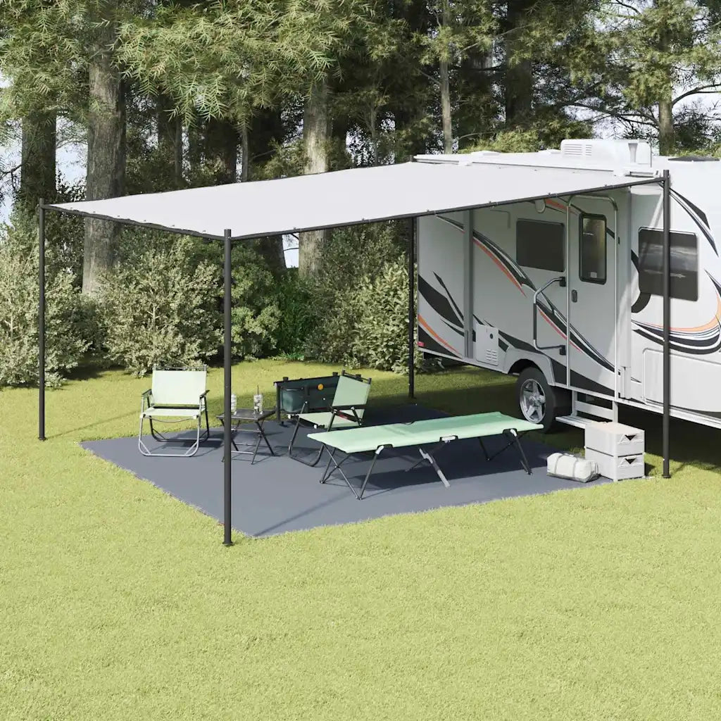 Tappeto da Tenda Blu e Grigio 400 x 400 cm Polietilene 42000180