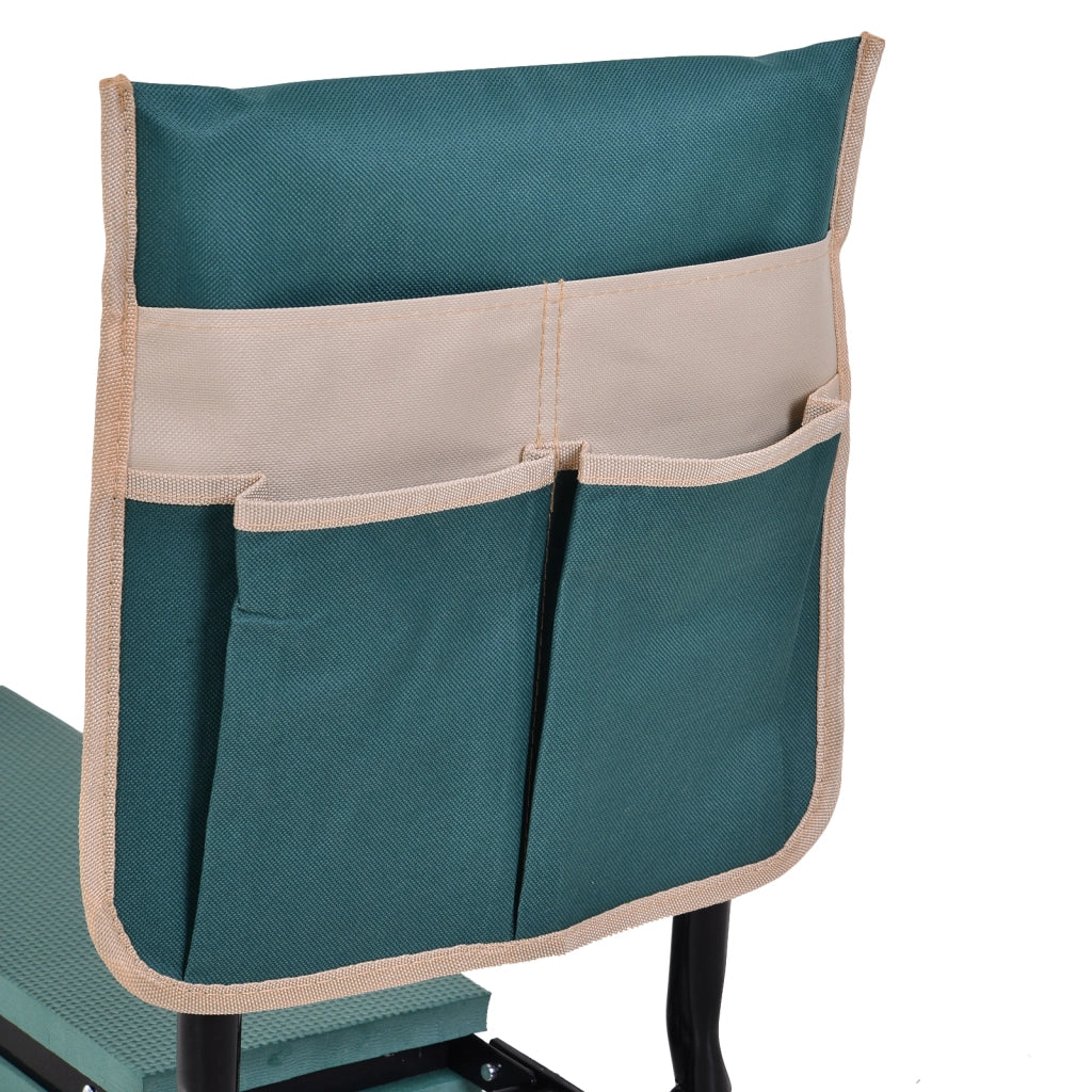 Panca da Giardino Pieghevole 2 in 1 con Cuscini ¨C Minimal ¨C Verde e Nero