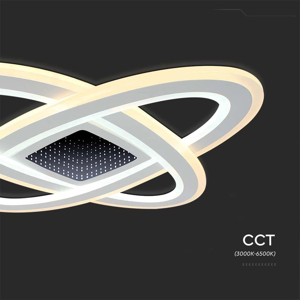 Plafoniera LED dimmerabile con telecomando bianca 62cm V-TAC