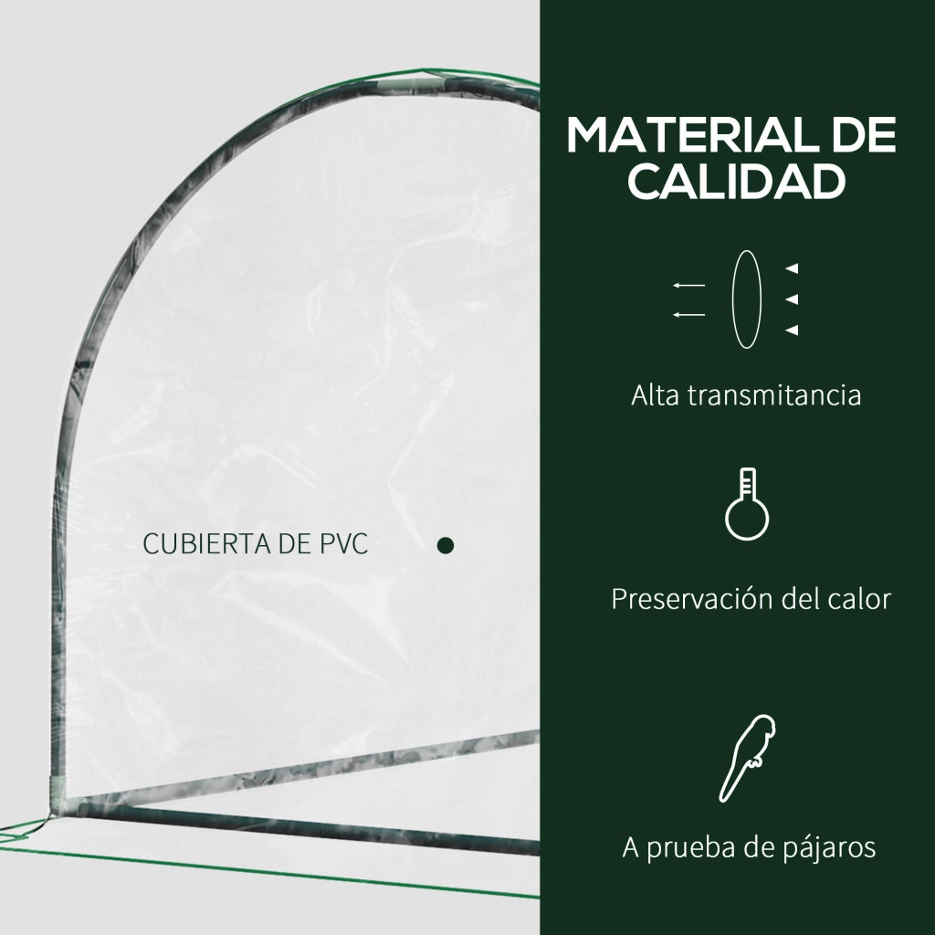 Serra da Giardino ¨C zephmum ¨C 200x100x80 cm Acciaio PVC Trasparente