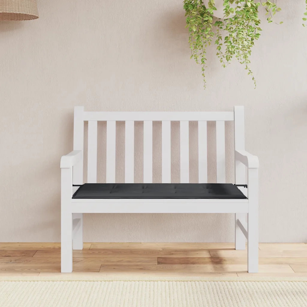Cuscino per Panca-Cuscini per panchina Nero 100x50x4 cm in Tessuto Oxford
