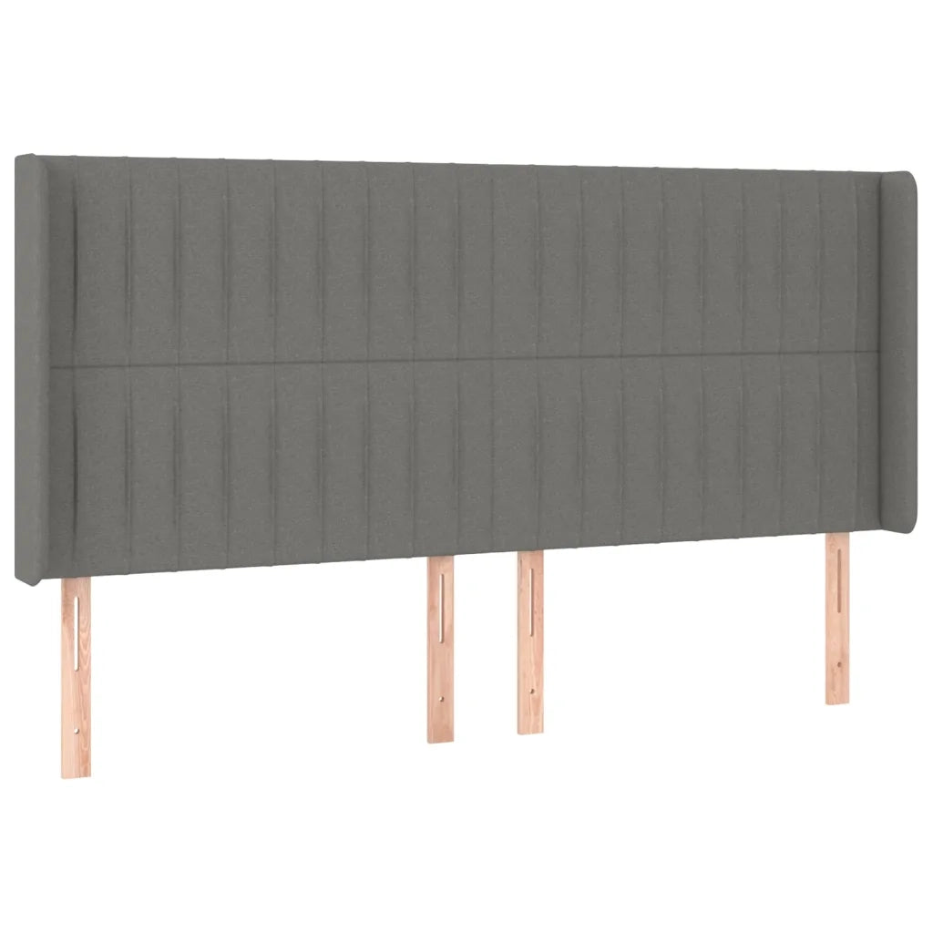 Letto a Molle Materasso e LED Grigio Scuro 200x200cm in Tessuto 3138502