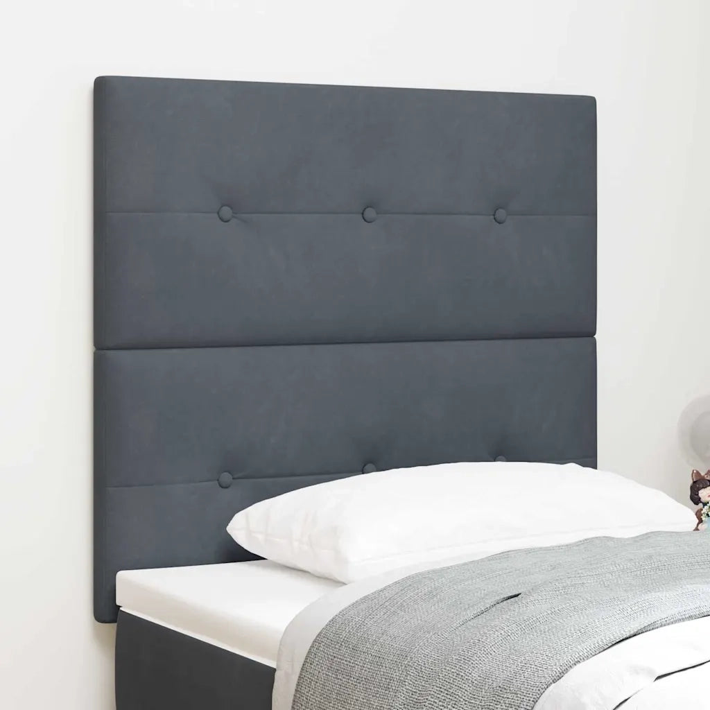Testiera | Testata Grigio scuro 100 cm Velluto
