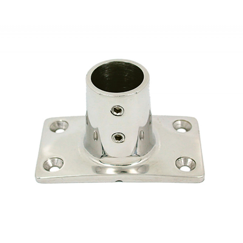 BASE RETT. INOX 90° Ø MM.22 RECTANGULARE BASE 60° Ø MM.25