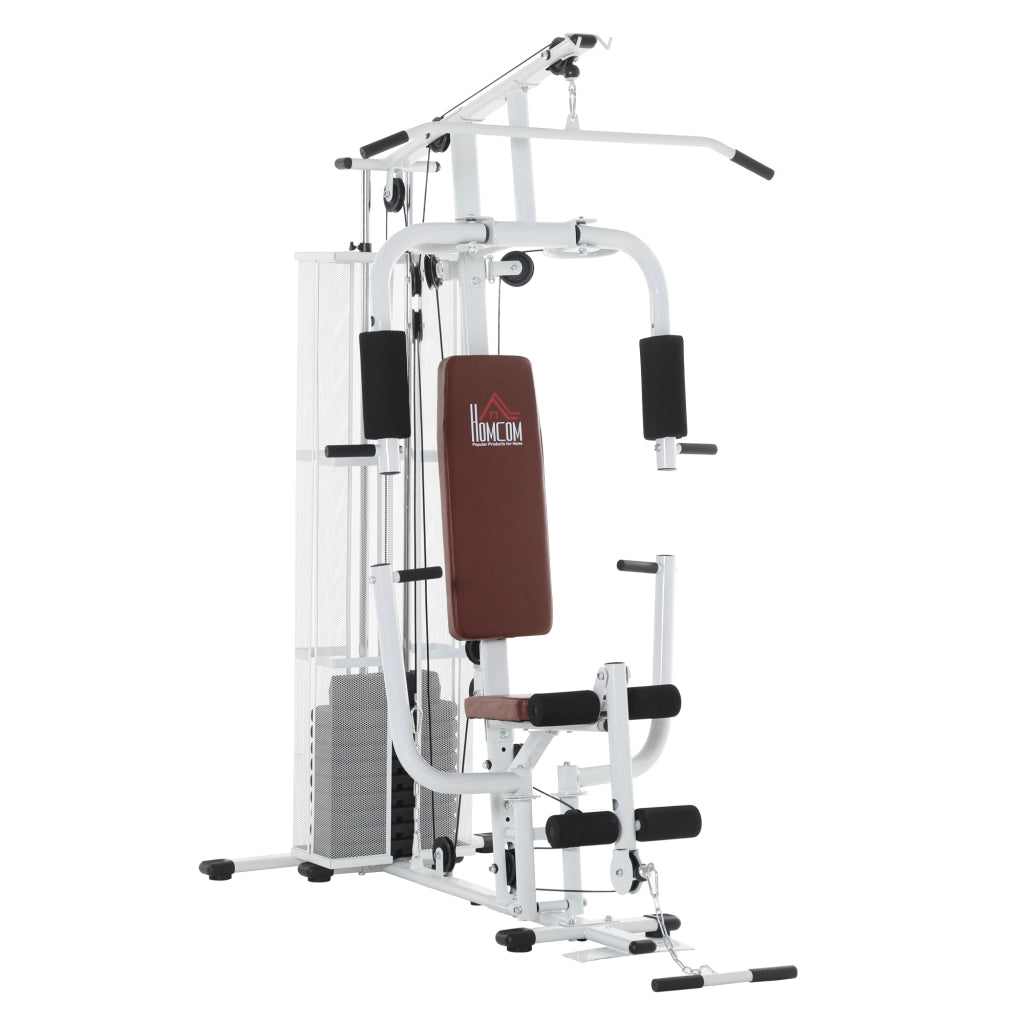 Stazione Fitness Multifunzione con Latzug e Butterfly ¨C Minimal ¨C Bianco