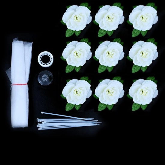 Decorazione Auto Luxe Rose - Decorazione di Matrimonio per Auto - Supporto Auto - Ambientalmente Piatto - Immergibile - Facile da Installare - Decorazione di Nozze per Auto