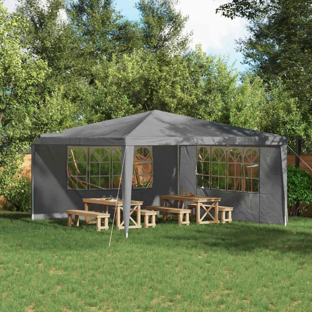 Parete per tenda da festa 2 pcs-Pannello laterale tenda da festa 400 x 195 cm Grigio Chiaro