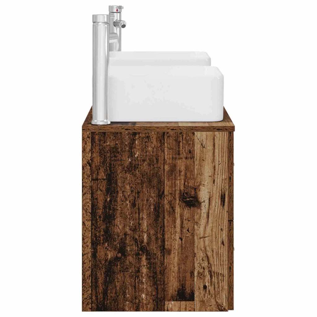 Set di Armadi da Bagno 3 pz Legno antico 49,5 x 41 x 63 cm 3405833